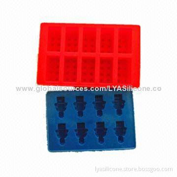 Silicone robot shape ice tray/maker, 2014 hot selling item, popular promotional gift, many colors